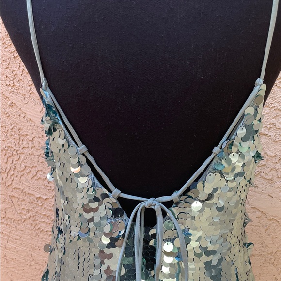 Free People Shimmering Green Sequin Dress - Picture 6 of 16